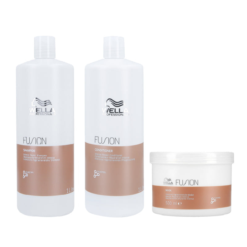 WELLA PROFESSIONALS FUSION Intense Repair Zestaw szampon 1000 ml+odżywka 1000 ml+maska 500 ml