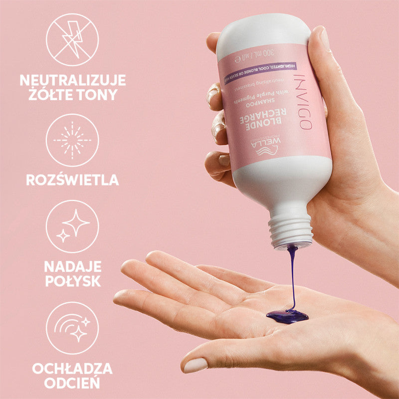 WELLA PROFESSIONALS INVIGO BLONDE RECHARGE Szampon do włosów blond 1000 ml #4