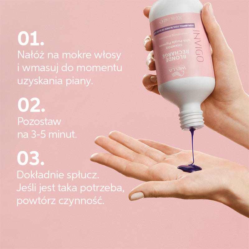 WELLA PROFESSIONALS INVIGO BLONDE RECHARGE Szampon do włosów blond 1000 ml #3